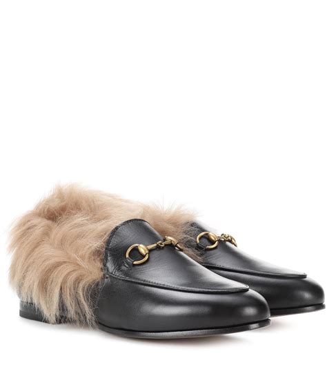 fur gucci loafers|gucci fur lined loafer.